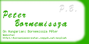 peter bornemissza business card